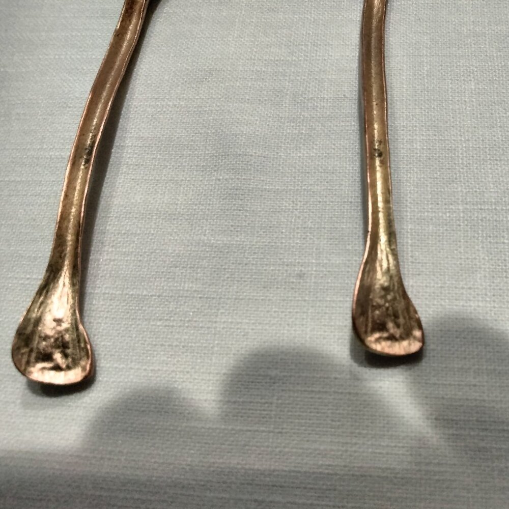 Table Art Pewter Leaf Shaped Condiment Spoons, Set of Two, NWOT - Picture 6 of 10